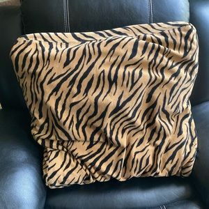 Large Tan & Black Animal Print Soft & Fluffy Floor Pillow